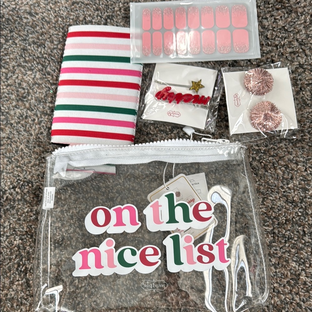 Kitsch 'On the Nice List' Clear Party Bag - Multicolor